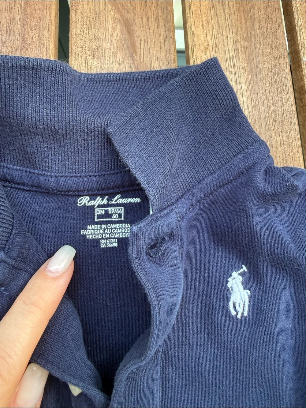 Ralph Lauren Navy Polo Onesie and Coverall